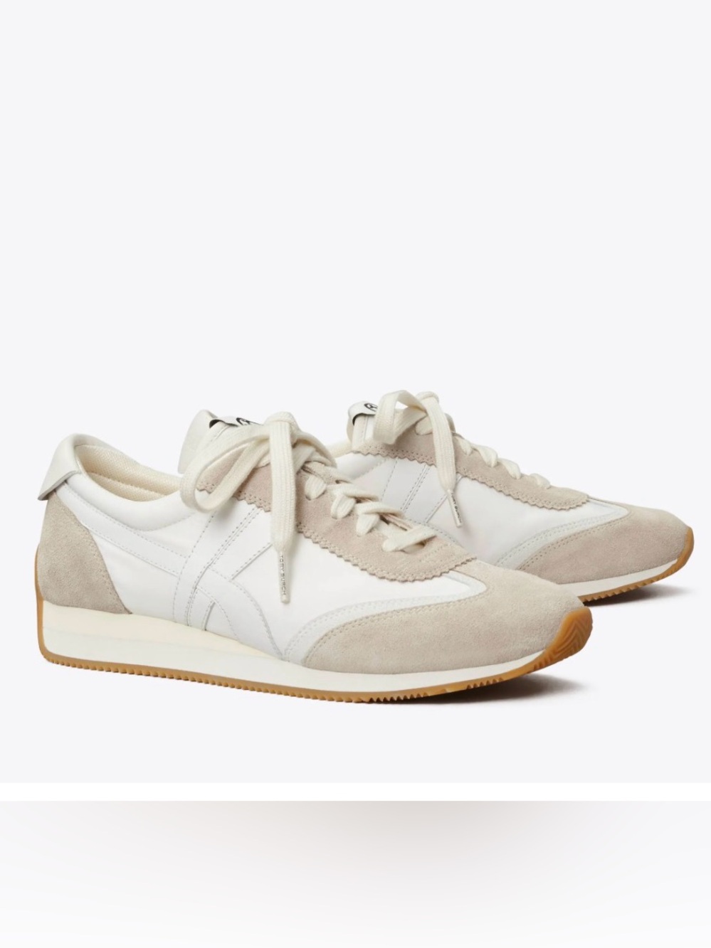 Tory Burch Hank Women's Sneaker in suede White and Beige